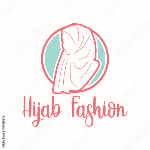 Women hijab vector logo design