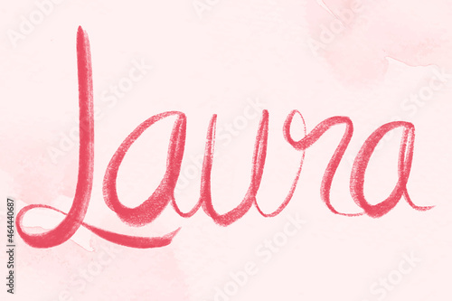 Laura pink name script vector font