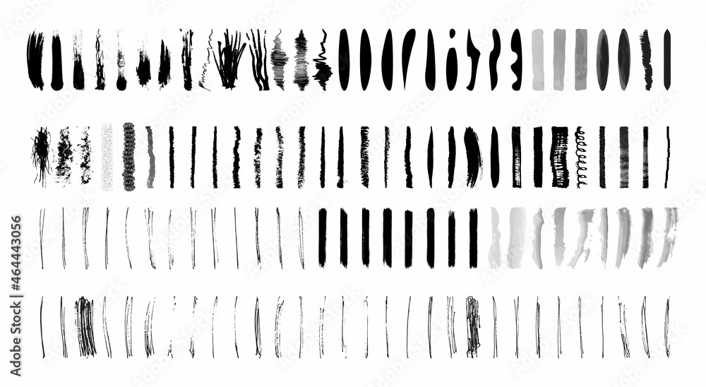 Brush strokes bundle. Vector paint brush set. Grunge design elements. Dirty distress texture banners. Ink splatters. Grungy painted lines. Brush strokes bundle. Vector paint brush set. Grunge design elements. Dirty distress texture banners. Ink splatters. Grungy painted lines.