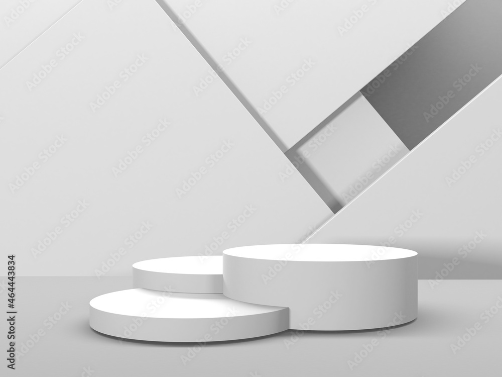 Fototapeta premium Abstract scene podium mockup. Award ceremony concept
