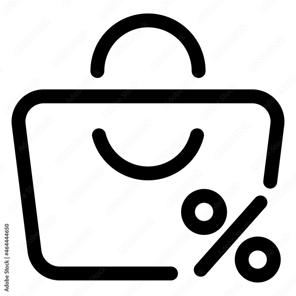 Shopping bag discount icon Shopping bag discount icon
