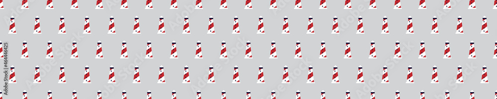 Seamless pattern with small lighthouses