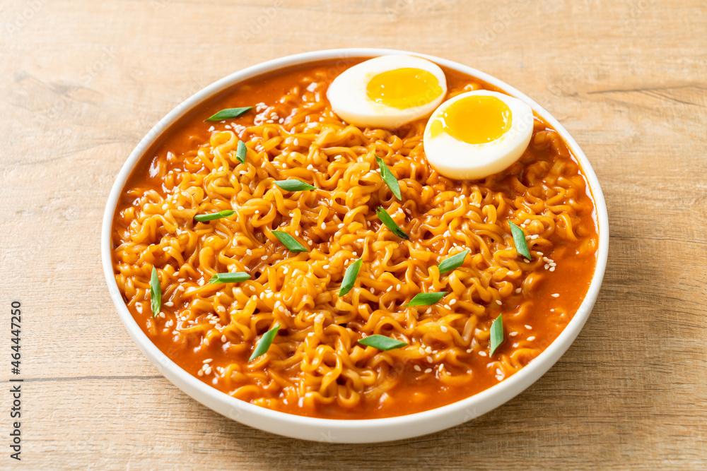 Korean instant noodles with egg Korean instant noodles with egg