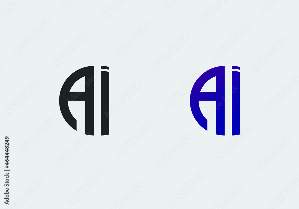 AI initial letter logo vector template | creative modern monogram circle logo AI initial letter logo vector template | creative modern monogram circle logo