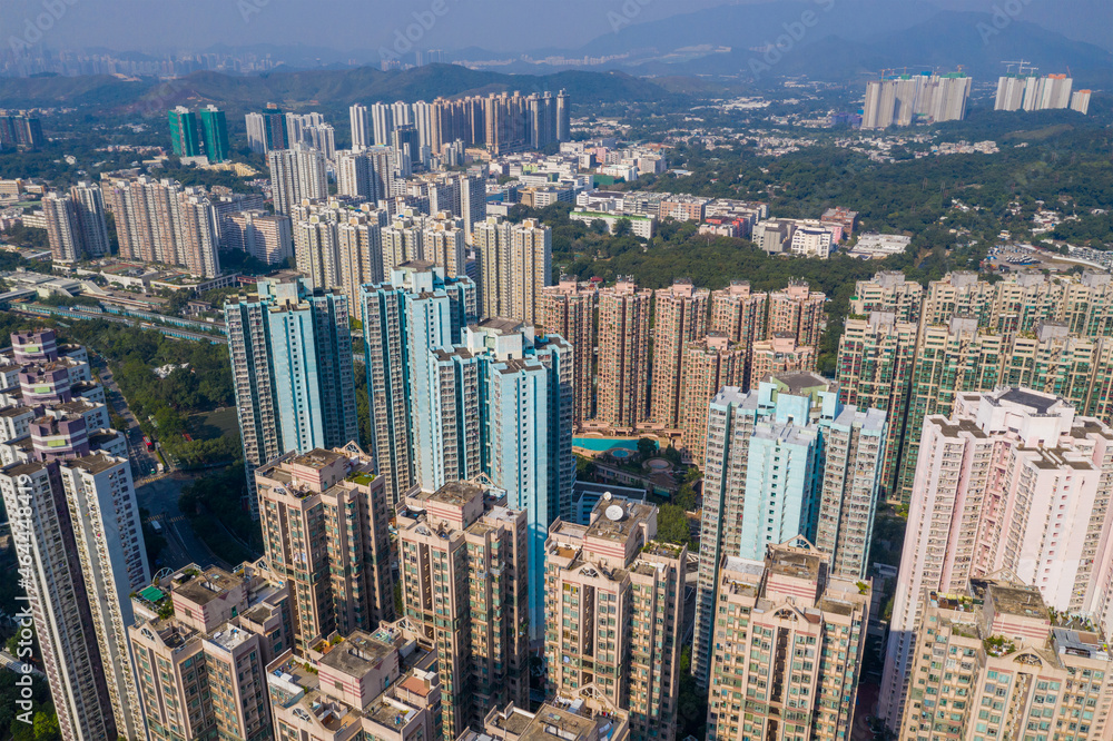 Fototapeta premium Hong Kong residential district from top