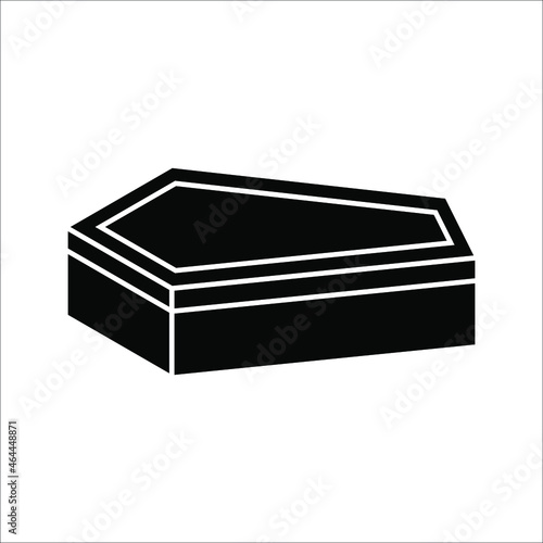 Halloween Coffin. Wooden Coffin icon. Trendy flat vector Wooden Coffin icon on white background