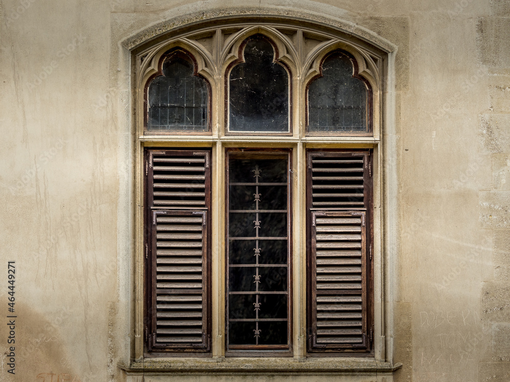 Window on Malaith Castle in Donji Miholjac, Croatia