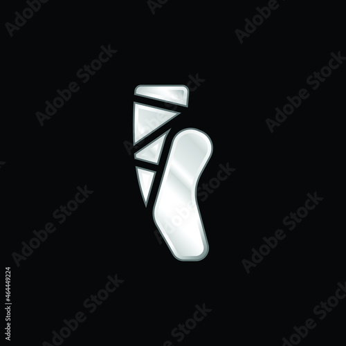 Ballet silver plated metallic icon