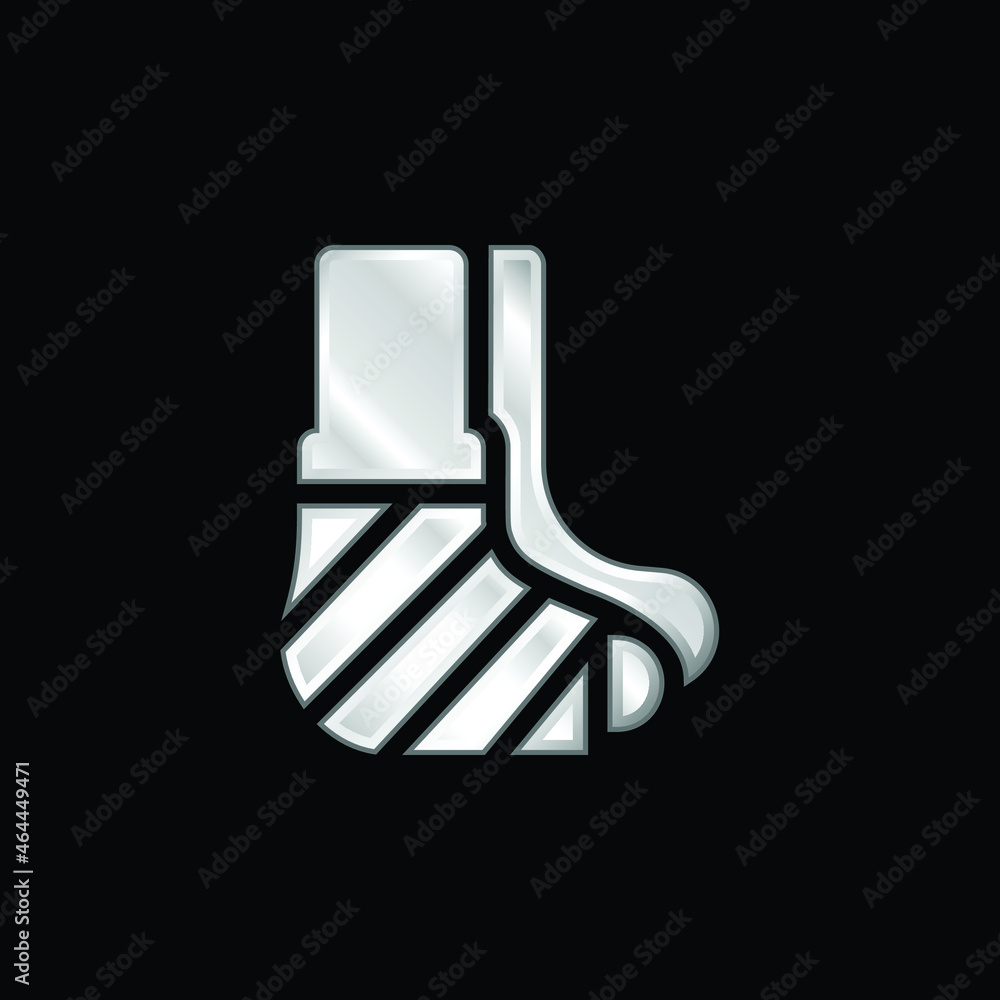 Bandage silver plated metallic icon Bandage silver plated metallic icon