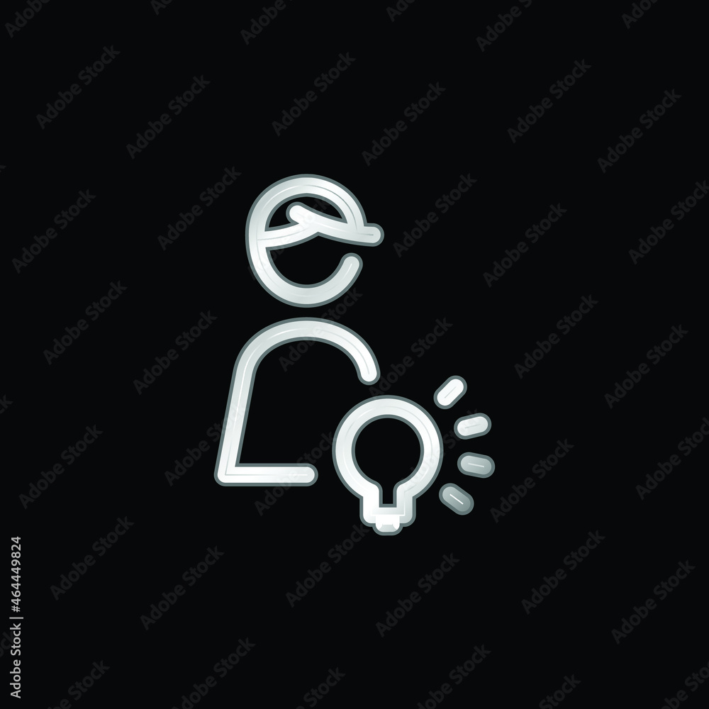 Art Director silver plated metallic icon Art Director silver plated metallic icon