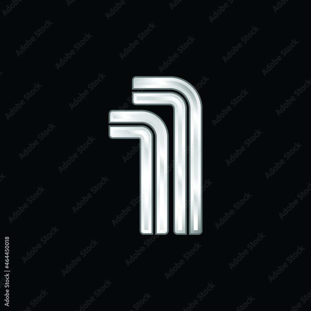 Allen silver plated metallic icon Allen silver plated metallic icon