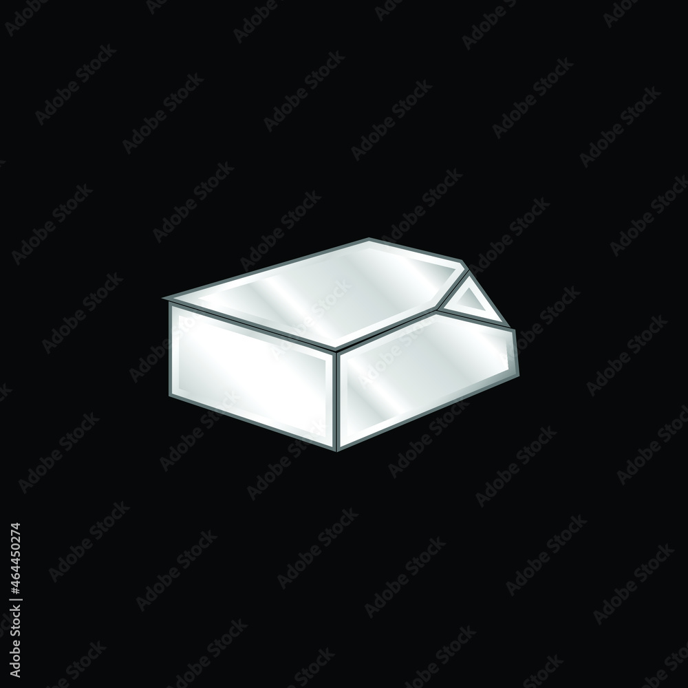 Box Organization Tool silver plated metallic icon Box Organization Tool silver plated metallic icon