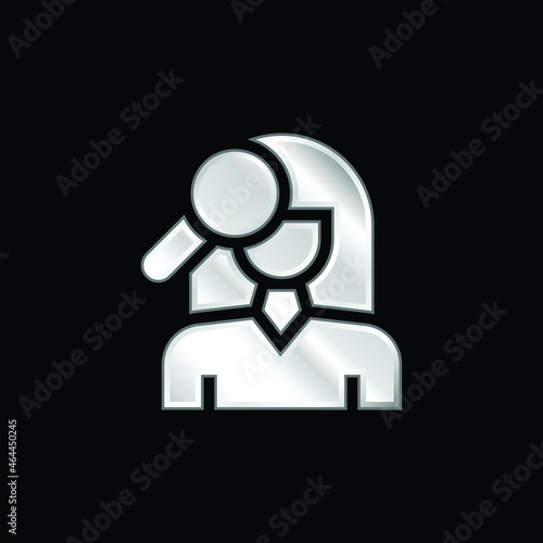 Blemishes silver plated metallic icon