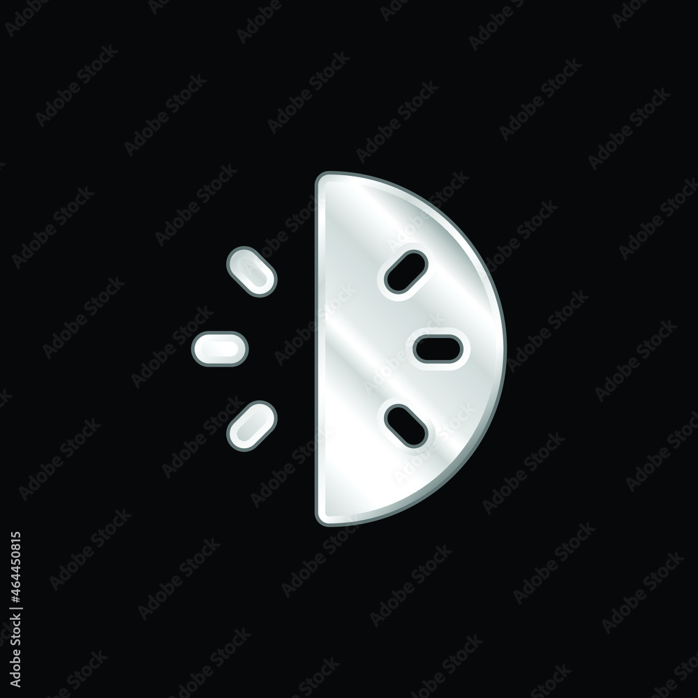 30 Minutes silver plated metallic icon 30 Minutes silver plated metallic icon