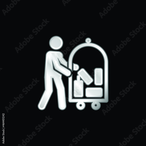 Bellboy silver plated metallic icon