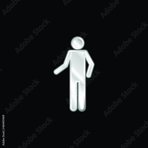 Basic Silhouette silver plated metallic icon