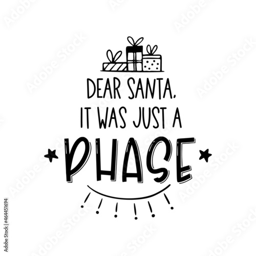 Christmas funny quote Vector doodle card text