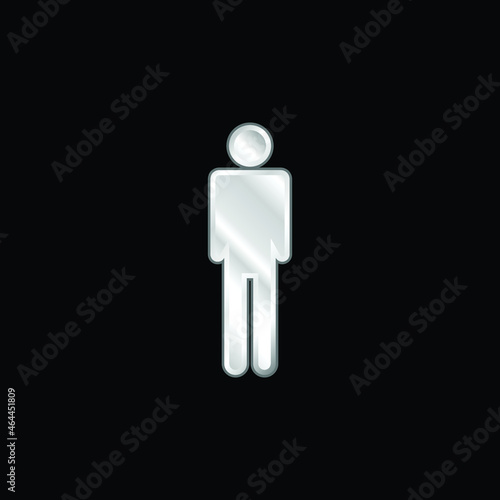 Basic Silhouette silver plated metallic icon