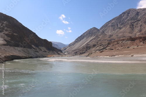 Indus and Zanskar River Meeting Point in Sangam, Ladakh, India