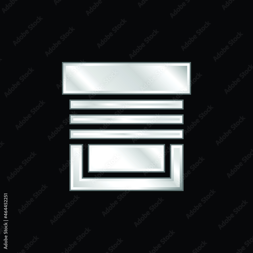 Blinds silver plated metallic icon Blinds silver plated metallic icon