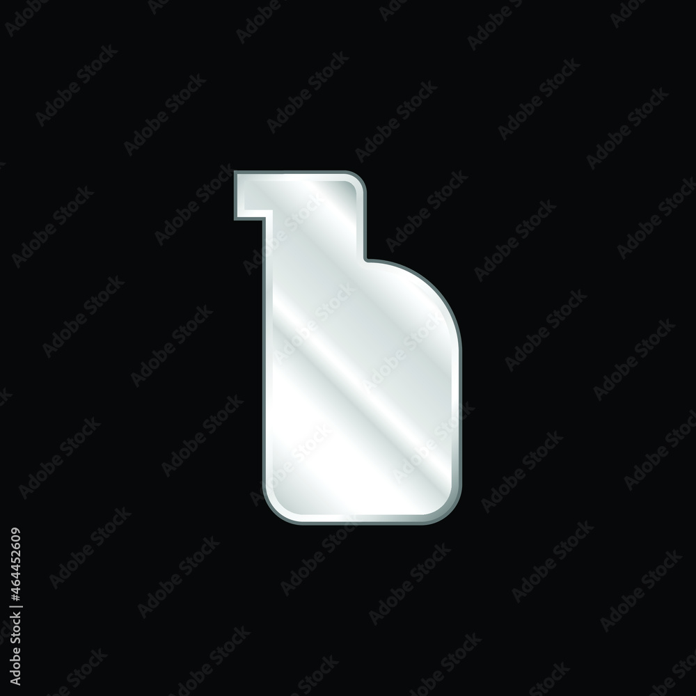 Bleach silver plated metallic icon Bleach silver plated metallic icon