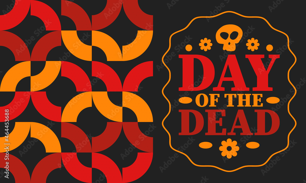 Day of the Dead in November. A holiday dedicated to the memory of the dead. Celebrate annual in Mexico and other Latin American countries. Mexican and Hispanic tradition pattern and texture with skull Day of the Dead in November. A holiday dedicated to the memory of the dead. Celebrate annual in Mexico and other Latin American countries. Mexican and Hispanic tradition pattern and texture with skull