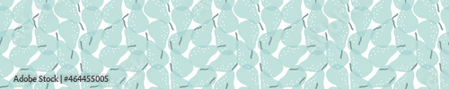 Seamless pattern with blue pears