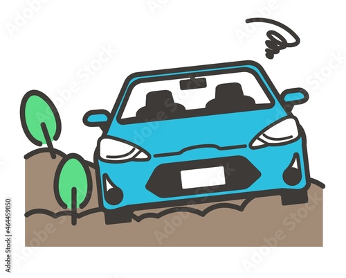 車の災害や事故のベクターイラスト素材／危険／修理