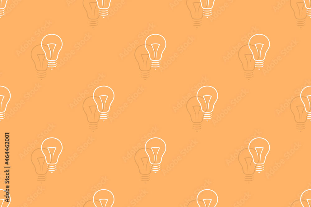 Background on the theme of light bulbs and lighting.Seamless pattern From the silhouette of light bulbs.