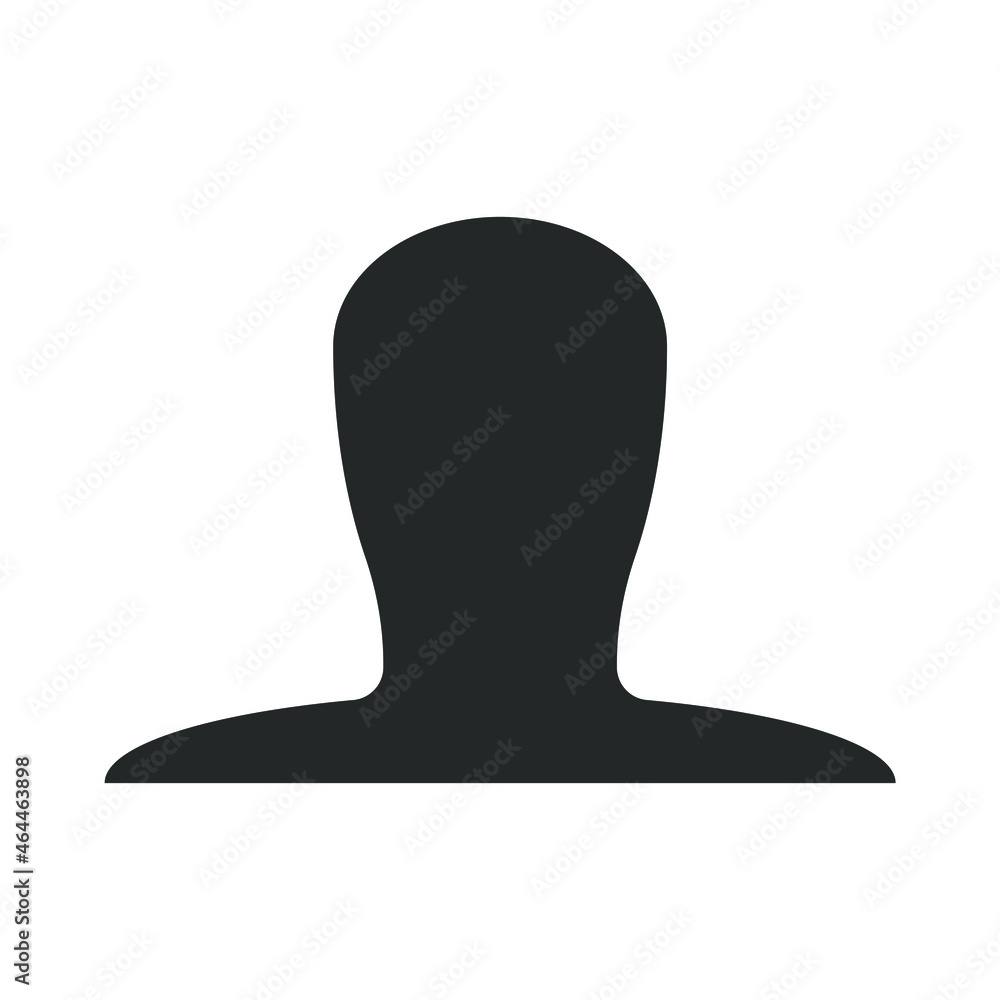 Human head shape vector icon. Person profile silhouette sign. Anonymous face user symbol. Avatar portrait logo. Clip-art illustration. Human head shape vector icon. Person profile silhouette sign. Anonymous face user symbol. Avatar portrait logo. Clip-art illustration.