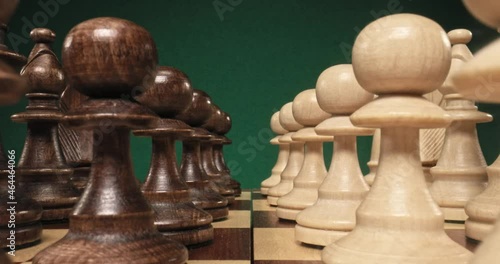 Macro of chess game as macro view landscape