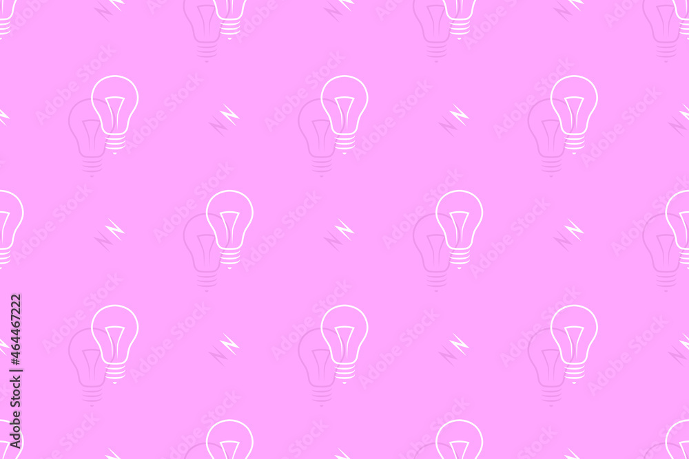Background on the theme of light bulbs and lighting.Seamless pattern From the silhouette of light bulbs.