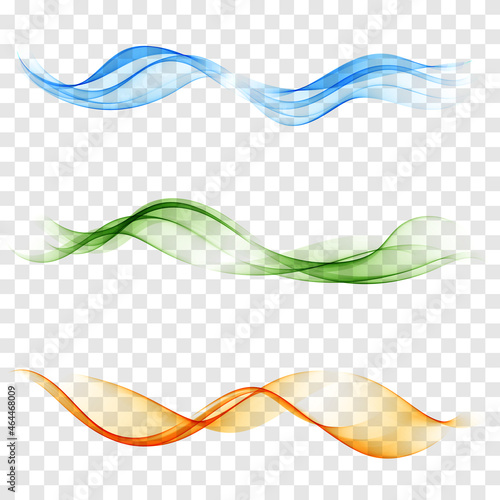 Set of colored vector abstract waves.Element design brochures,leaflets,certificate,banner