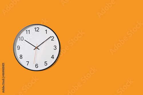clock on a orange background
