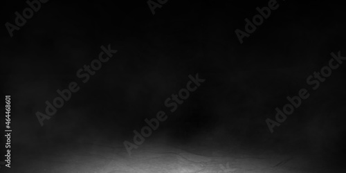 Dark black room with reflection of neon lights. Torch. Abstract light in dark empty street with smoke and smog. Dark background of empty street. night view night city