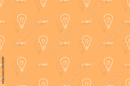 Background on the theme of light bulbs and lighting.Seamless pattern From the silhouette of light bulbs.