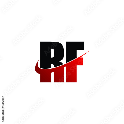 Letter RF simple logo design vector