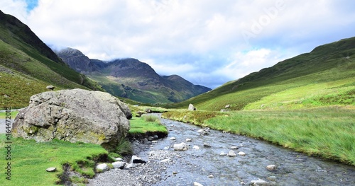 Картината върху платно Gatesgarthdale Beck and low clouds