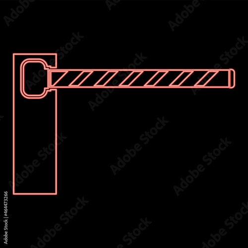 Neon barrier red color vector illustration flat style image