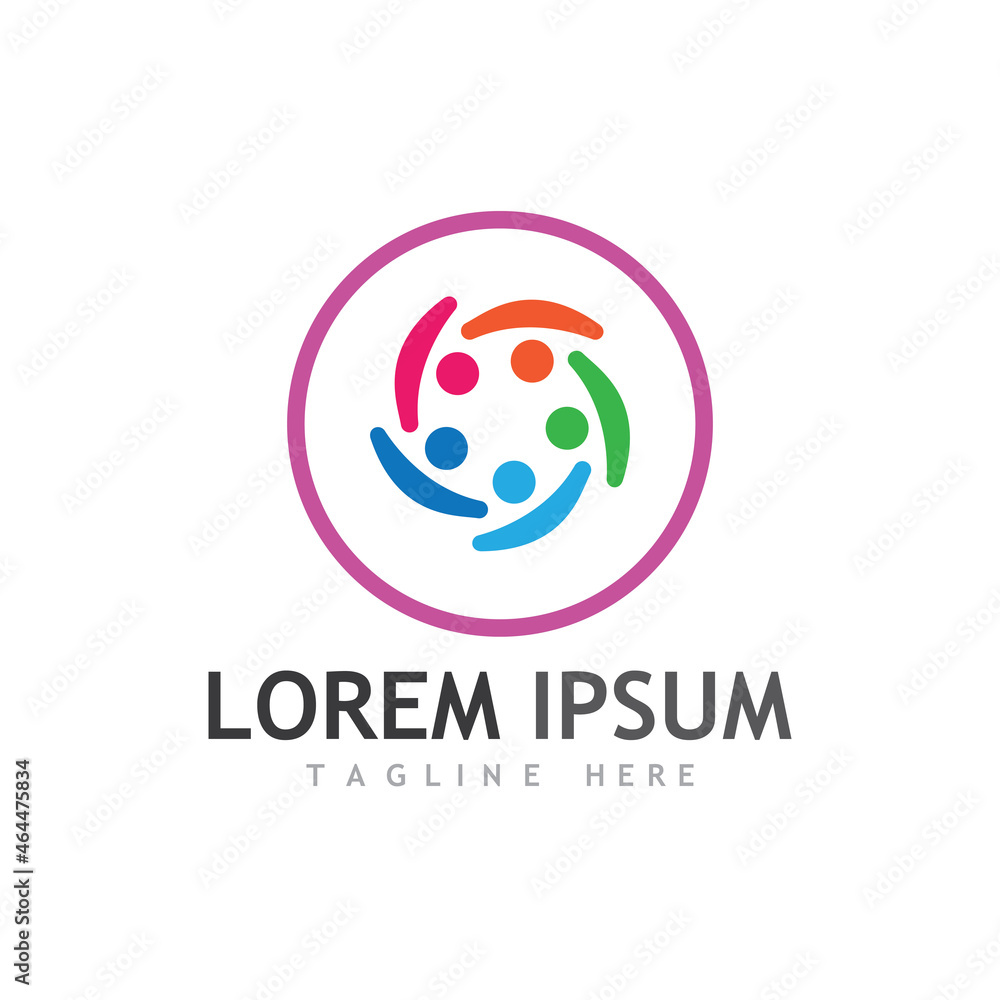 Community, network and social icon Community, network and social icon