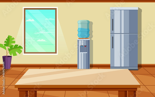 empty dining room table illustration. vector image of a dining table.