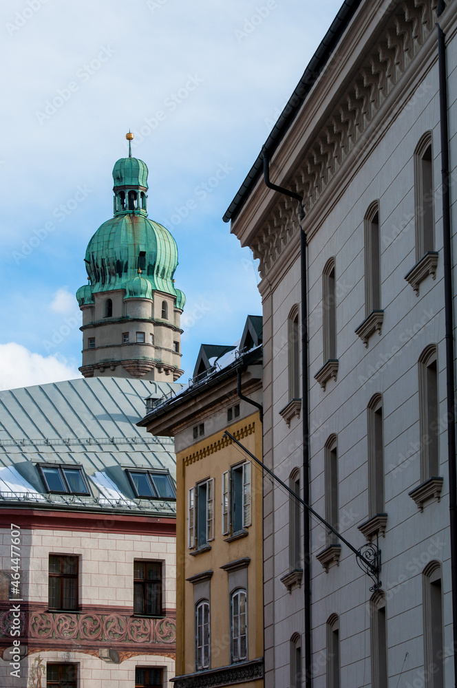 The architecture of the Austrian city of Innsbruck