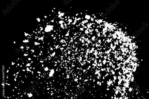 White splashes isolated on black background. Abstract vector explosion. Digitally generated image. Illustration, EPS 10.