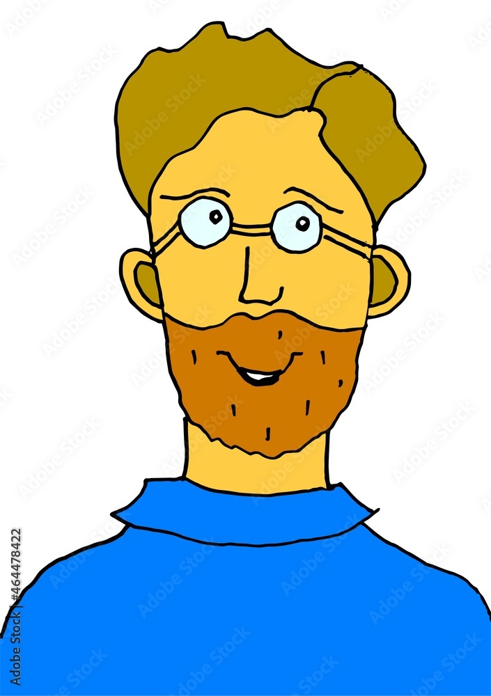 portrait of a man face, vector, illustration, cartoon, head, people, hair, person, character, sketch, drawing, guy, smile, style, expression, comic, art