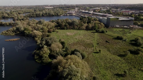 Rushden Lakes Modern Shopping Centre Northamptonshire UK Aerial View