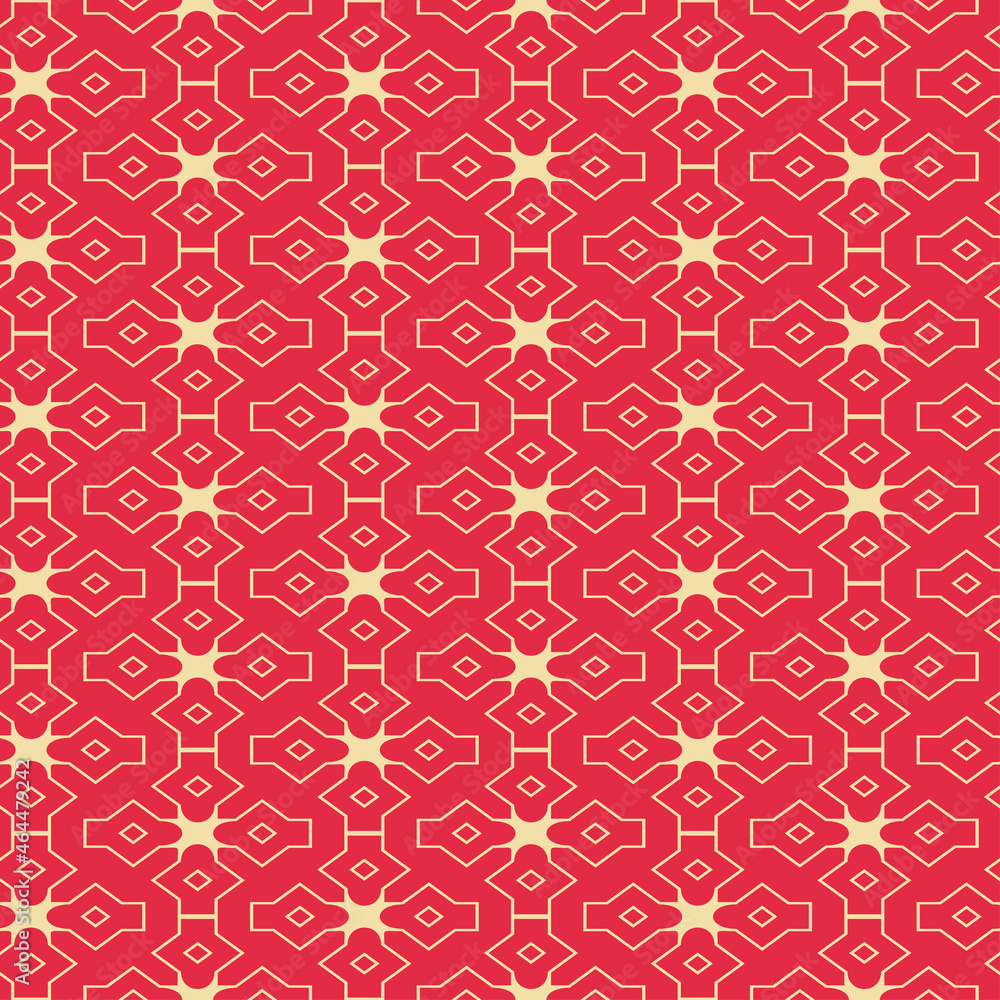 Abstract background pattern with decorative ornament on red background. Seamless background for wallpaper, textures. Vector illustration. Abstract background pattern with decorative ornament on red background. Seamless background for wallpaper, textures. Vector illustration.
