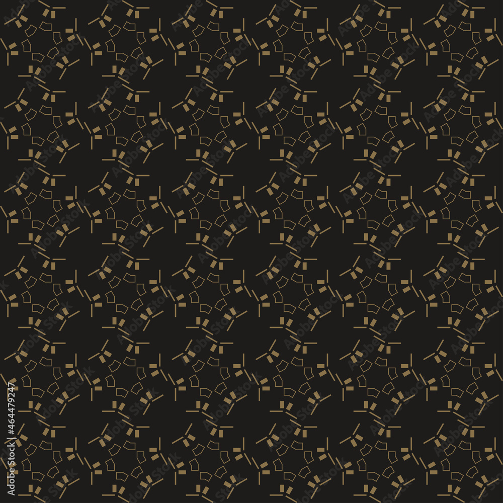 Obraz premium Abstract background pattern with geometric elements on black background. Seamless background for wallpaper, textures. Vector illustration.