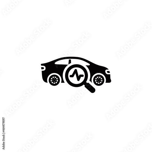 Car diagnostic simple flat icon vector