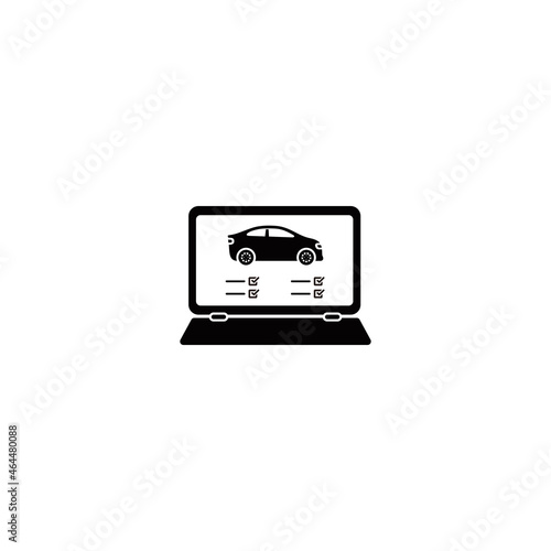 Car diagnostic simple flat icon vector