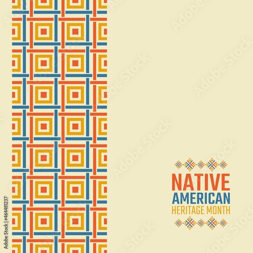 vector graphic of native american heritage month good for native american heritage month celebration. flat design. flyer design.flat illustration.